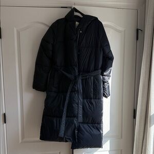 NWT NEW ABERCROMBIE FITCH LONG PUFFER JACKET COAT BLACK XS